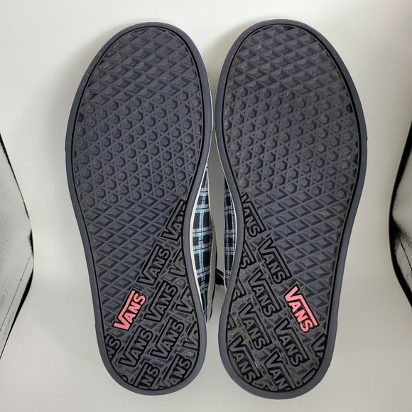 Vintage Vans Mercer Blue Plaid with White Side Stripe Suede Sneakers Womens US 9 - Picture 6 of 7